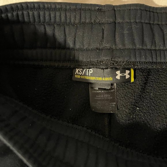 Under armour Storm Sweatpants Womens XS Black Logo Semi Fitted Drawstring - Picture 5 of 5
